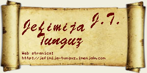 Jefimija Tunguz vizit kartica